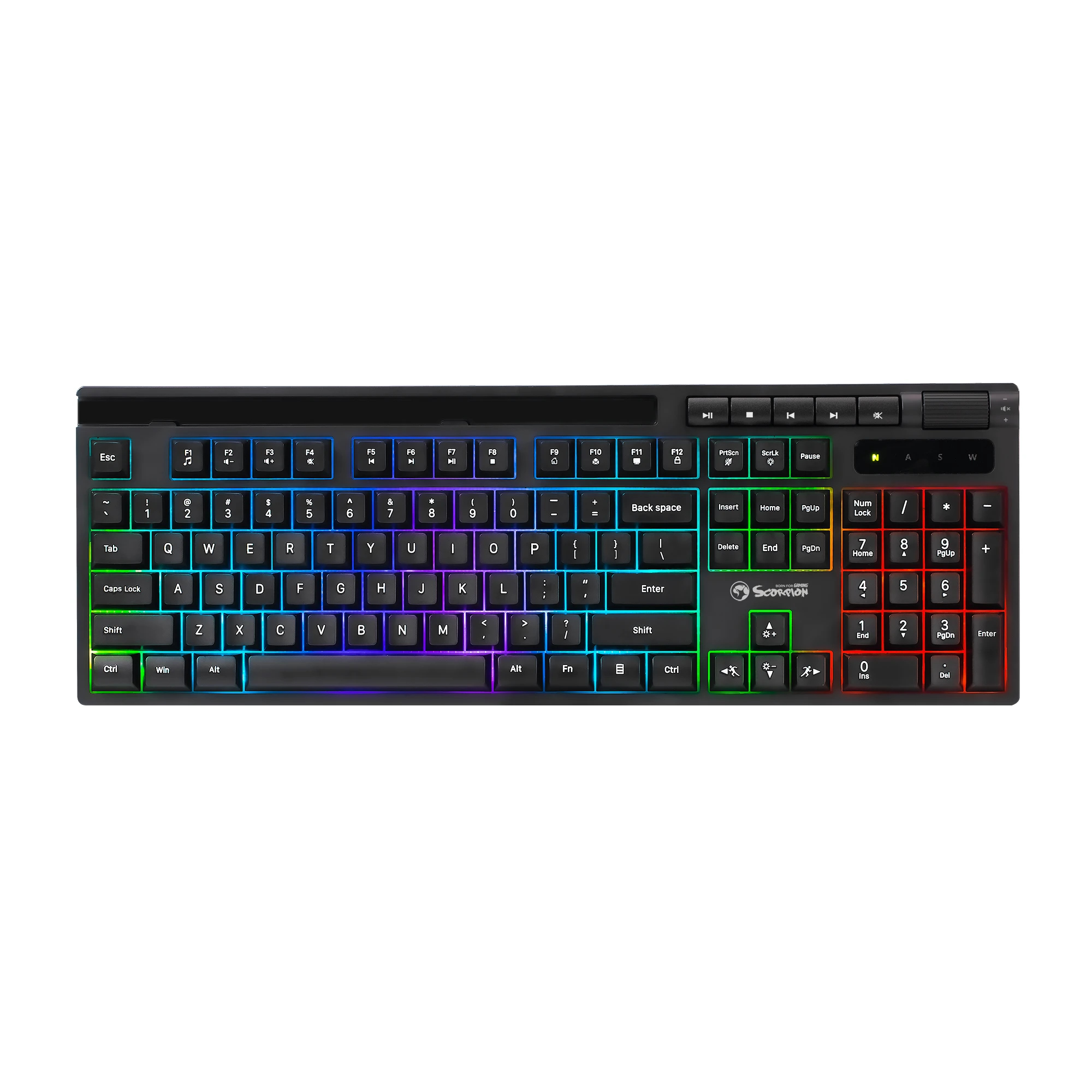 Геймърска клавиатура Marvo Soldat S40 K603 - Silent, RGB