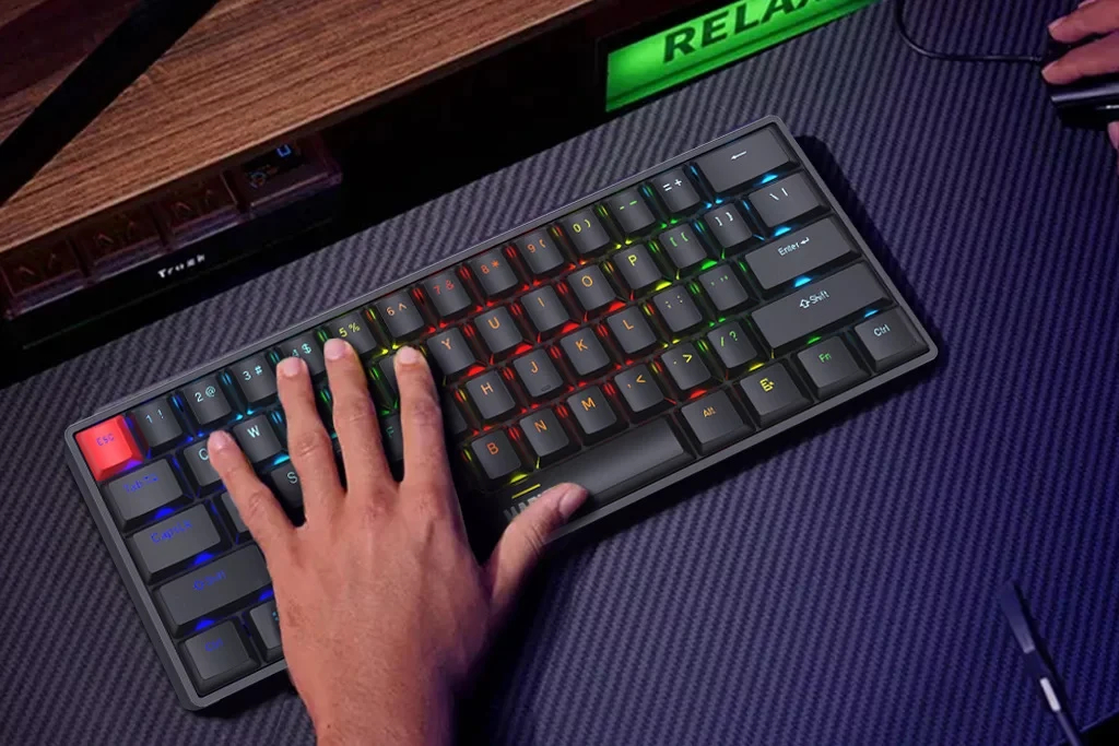Геймърска механична клавиатура Marvo Saber 61 KG933G - 61 keys, Red Switches [Linear]