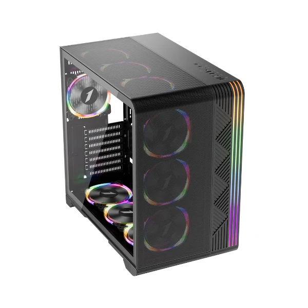 Кутия 1stPlayer VT7-BK USB-C Mesh ARGB Case ATX