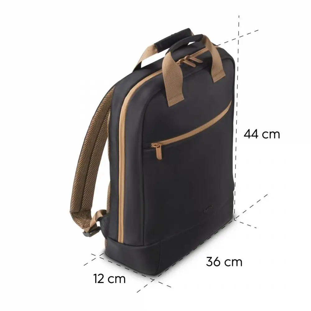 HAMA Раница за лаптоп "Ultra Lightweight", до 41 см (16,2"), черно с кафяво