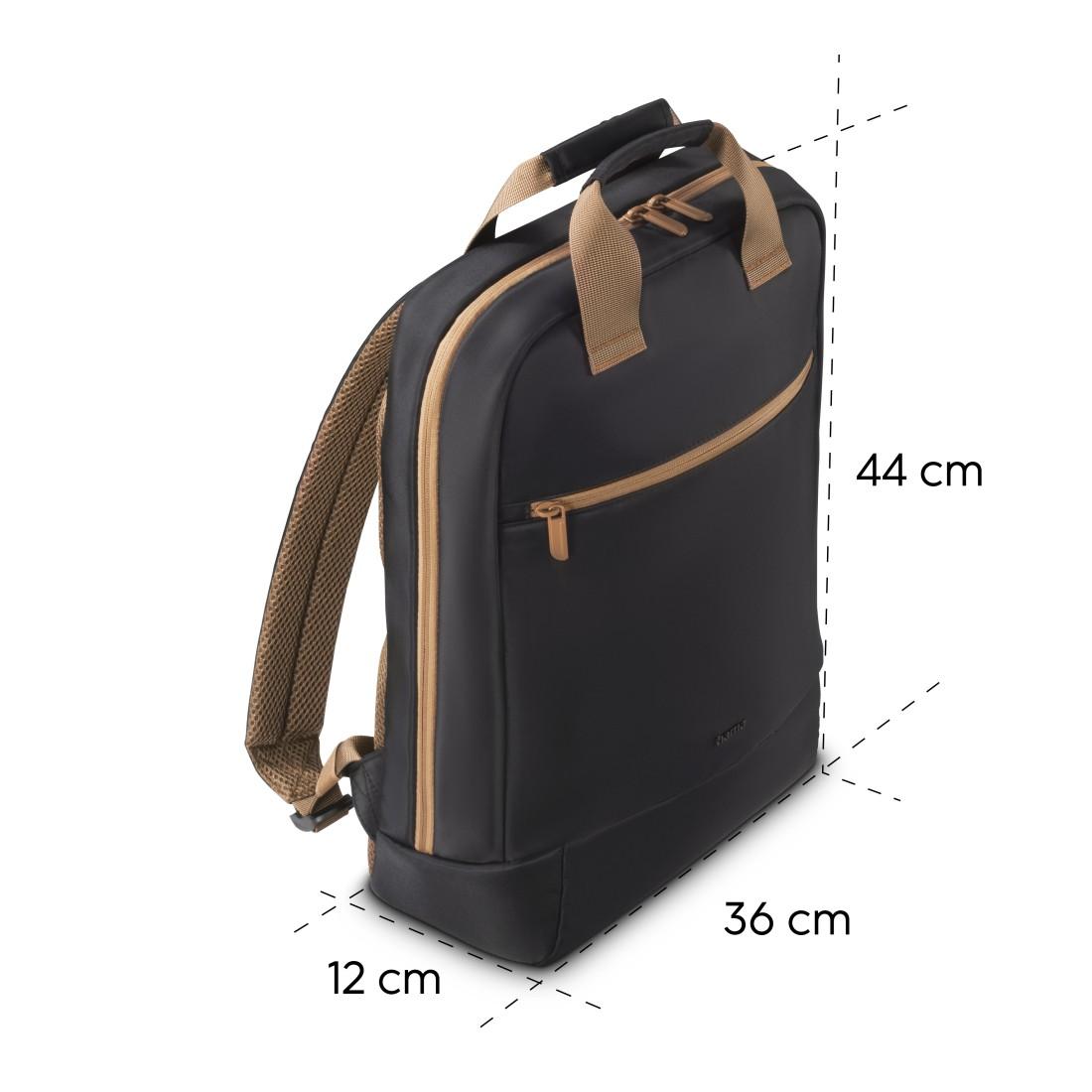 HAMA Раница за лаптоп "Ultra Lightweight", до 41 см (16,2"), черно с кафяво