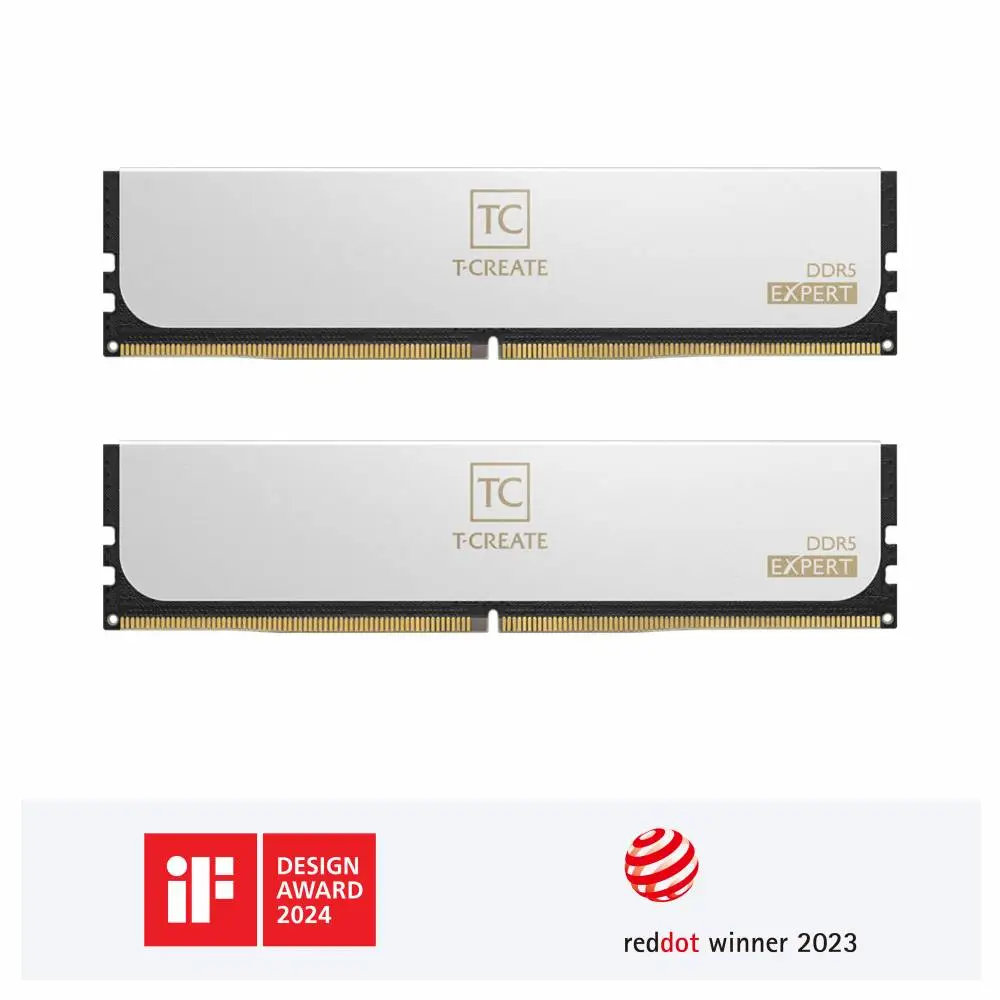 Memorie Team Group T-CREATE EXPERT 32GB (2x16GB) DDR5 6000 CL30 White EXPO/XMP - CTCED532G6000HC30DC01