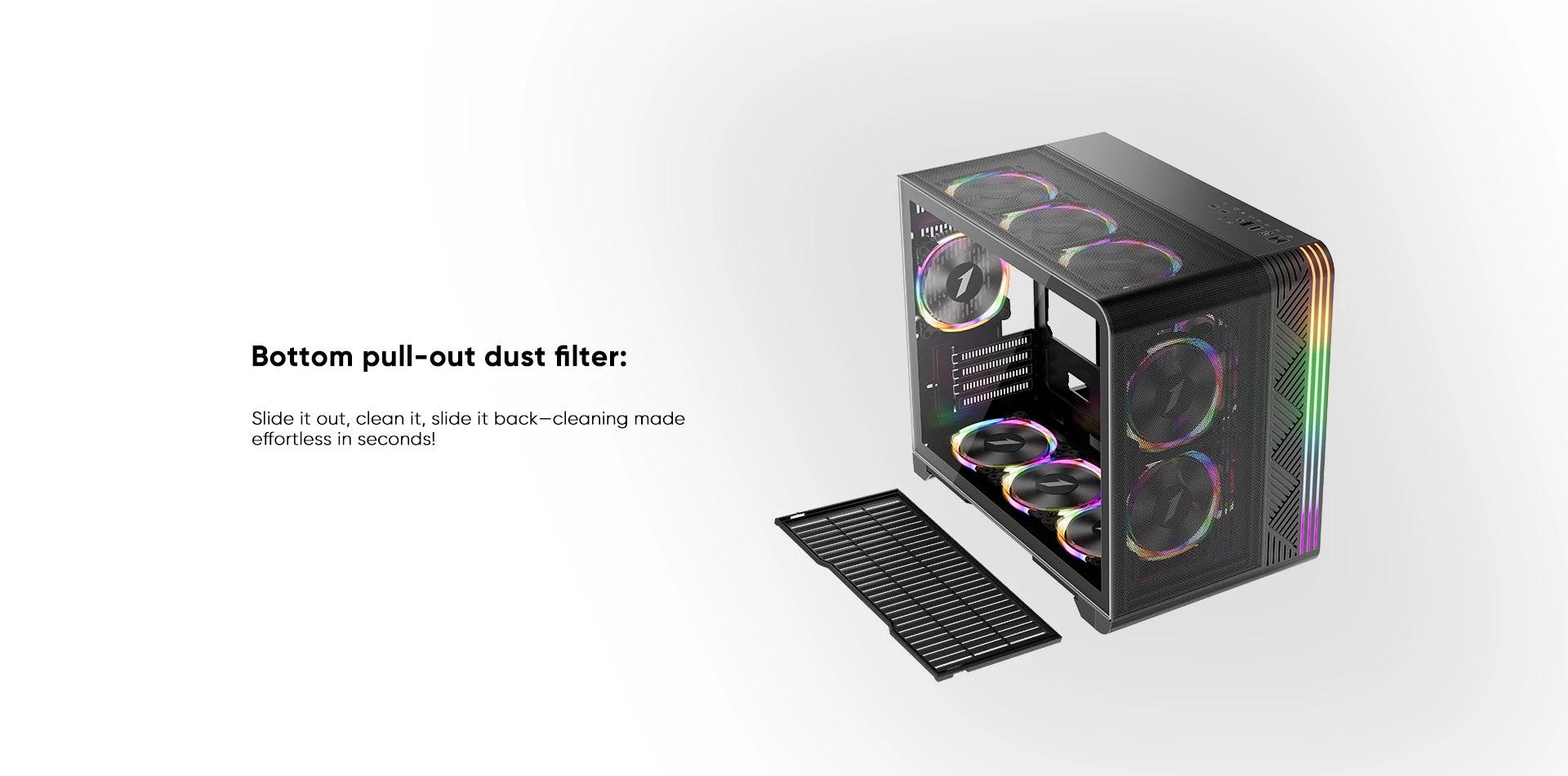 Κουτί 1stPlayer VT6-BK Mesh ARGB Case mATX