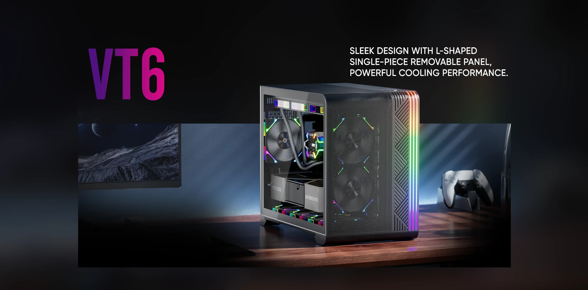 Κουτί 1stPlayer VT6-BK Mesh ARGB Case mATX
