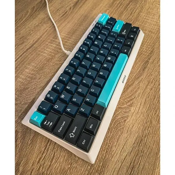 Marvo капачки за клавиатура Custom Keycap Set PBT, 104 keys, Dark Blue, Black, Cyan - MARVO-KP-01-BL