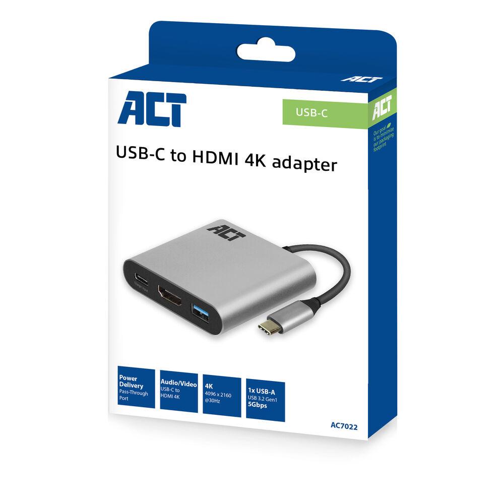ACT Αντάπτορας USB-C σε HDMI 4K\