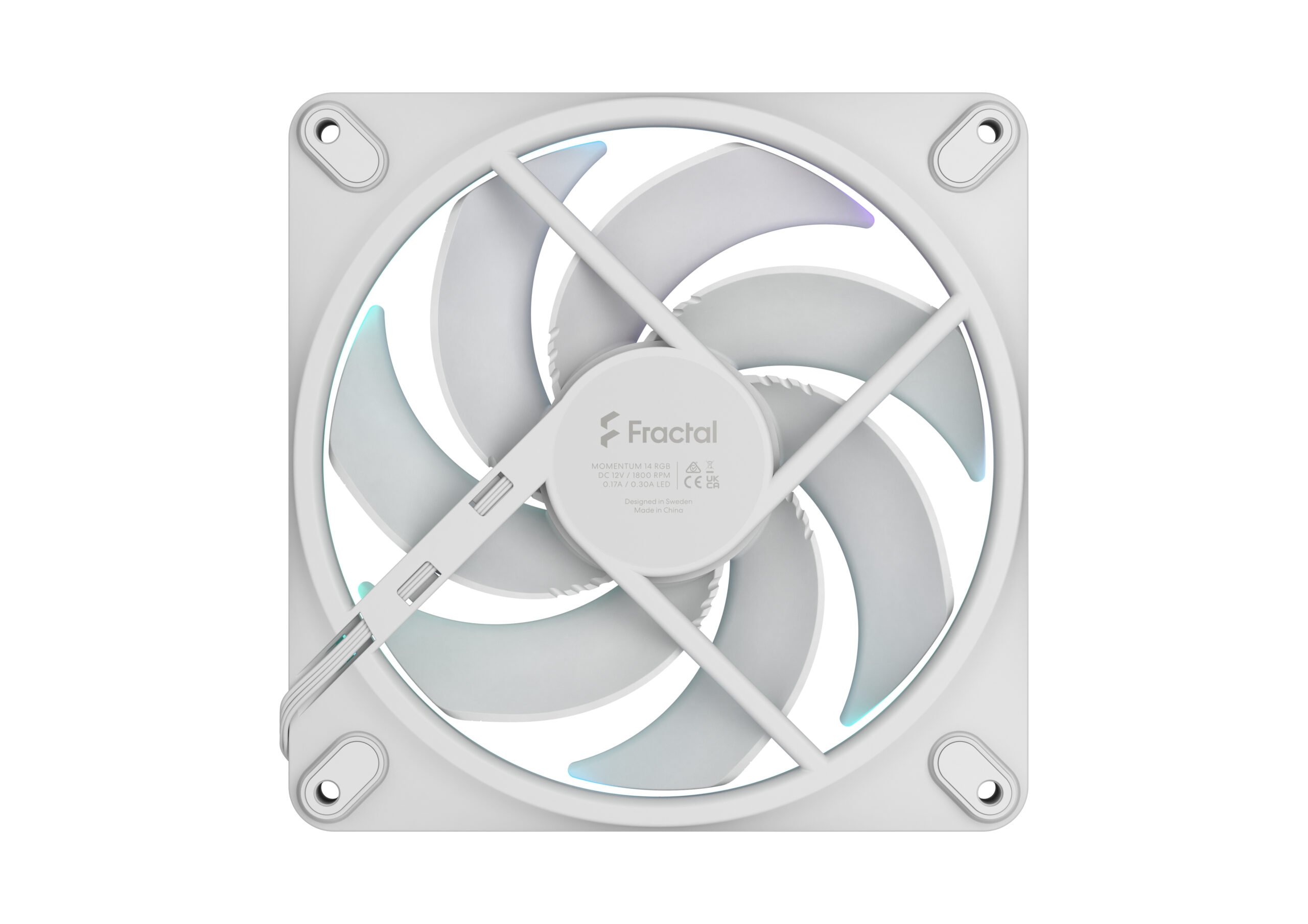 Вентиалтор Fractal Momentum 14 RGB White - FD-F-MR1-1402