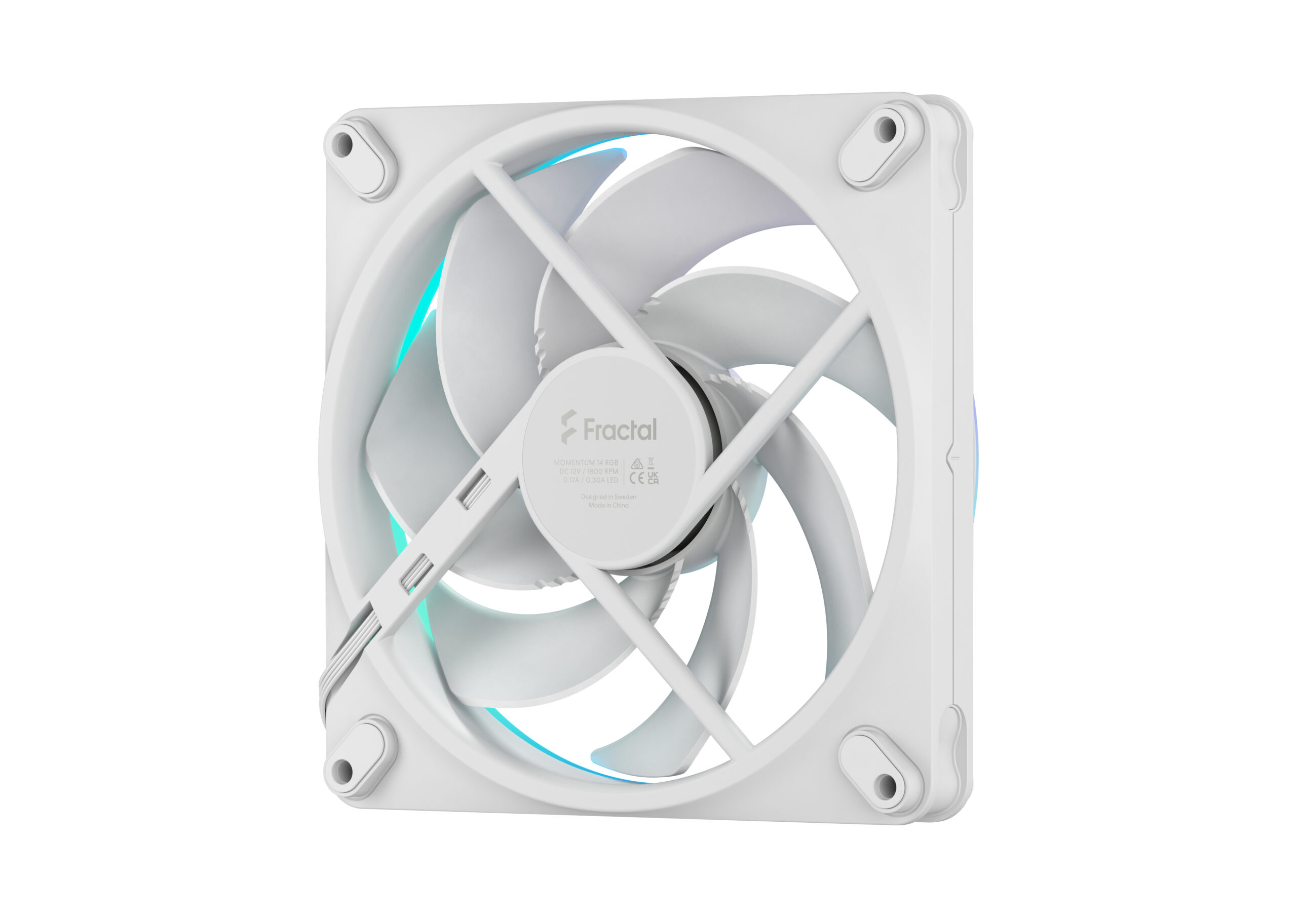 Вентиалтор Fractal Momentum 14 RGB White - FD-F-MR1-1402