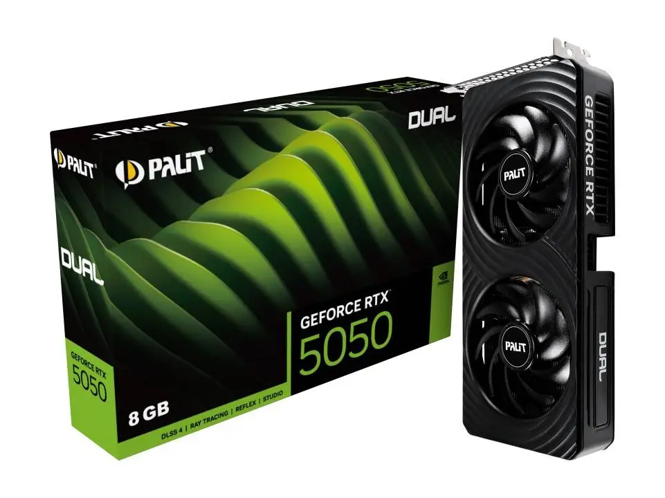 Видео карта Palit GeForce RTX 5050 Dual 8GB - NE65050019P1-GB2070D