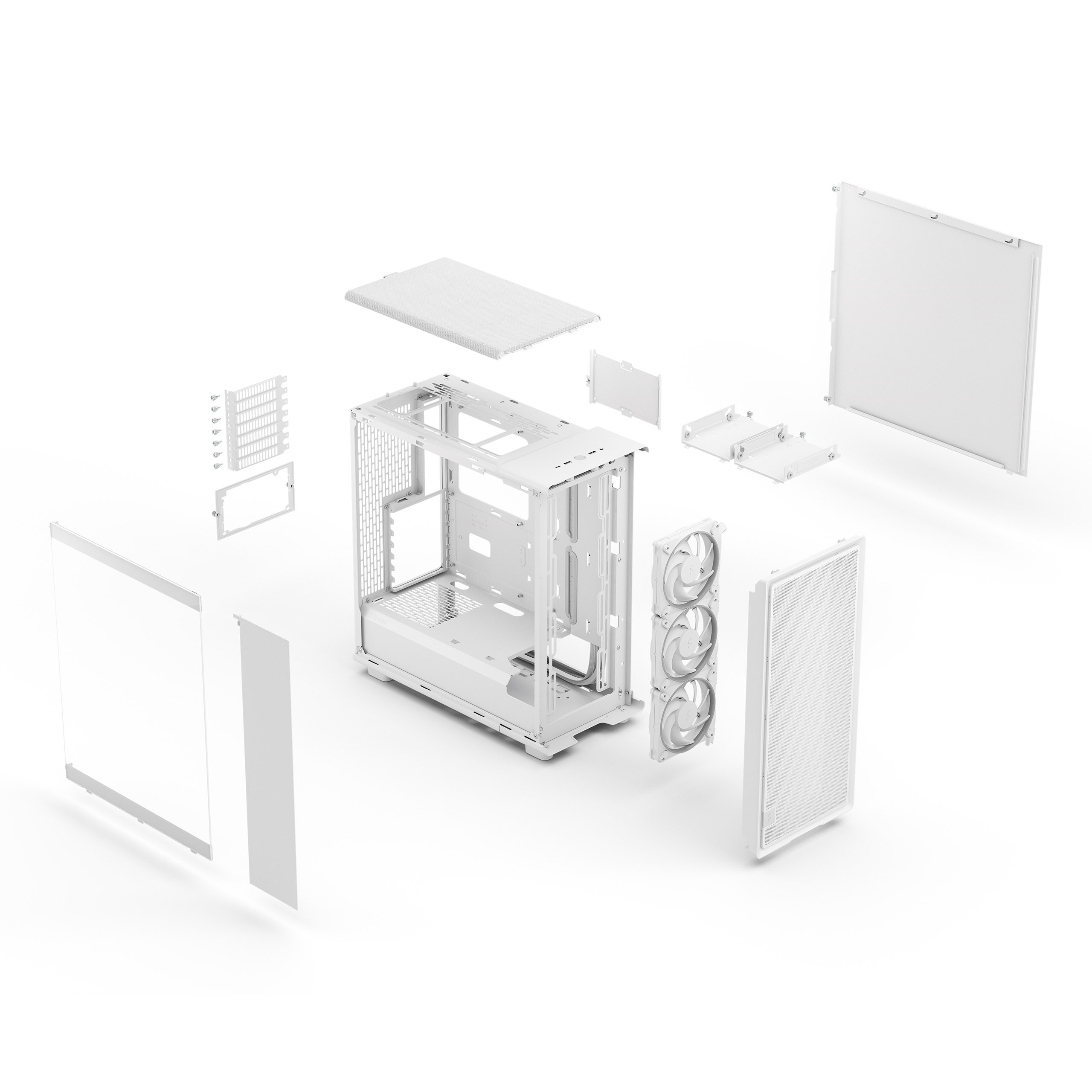 Boîtier Fractal Epoch White TG RGB Clear - FD-C-EPO1A-05