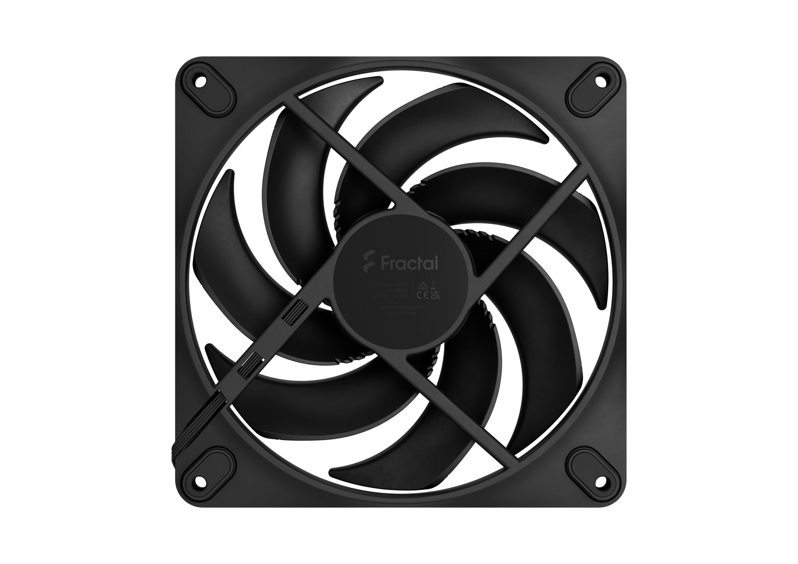 Вентиалтор Fractal Momentum 14 Black 140mm - FD-D-MO1-1401