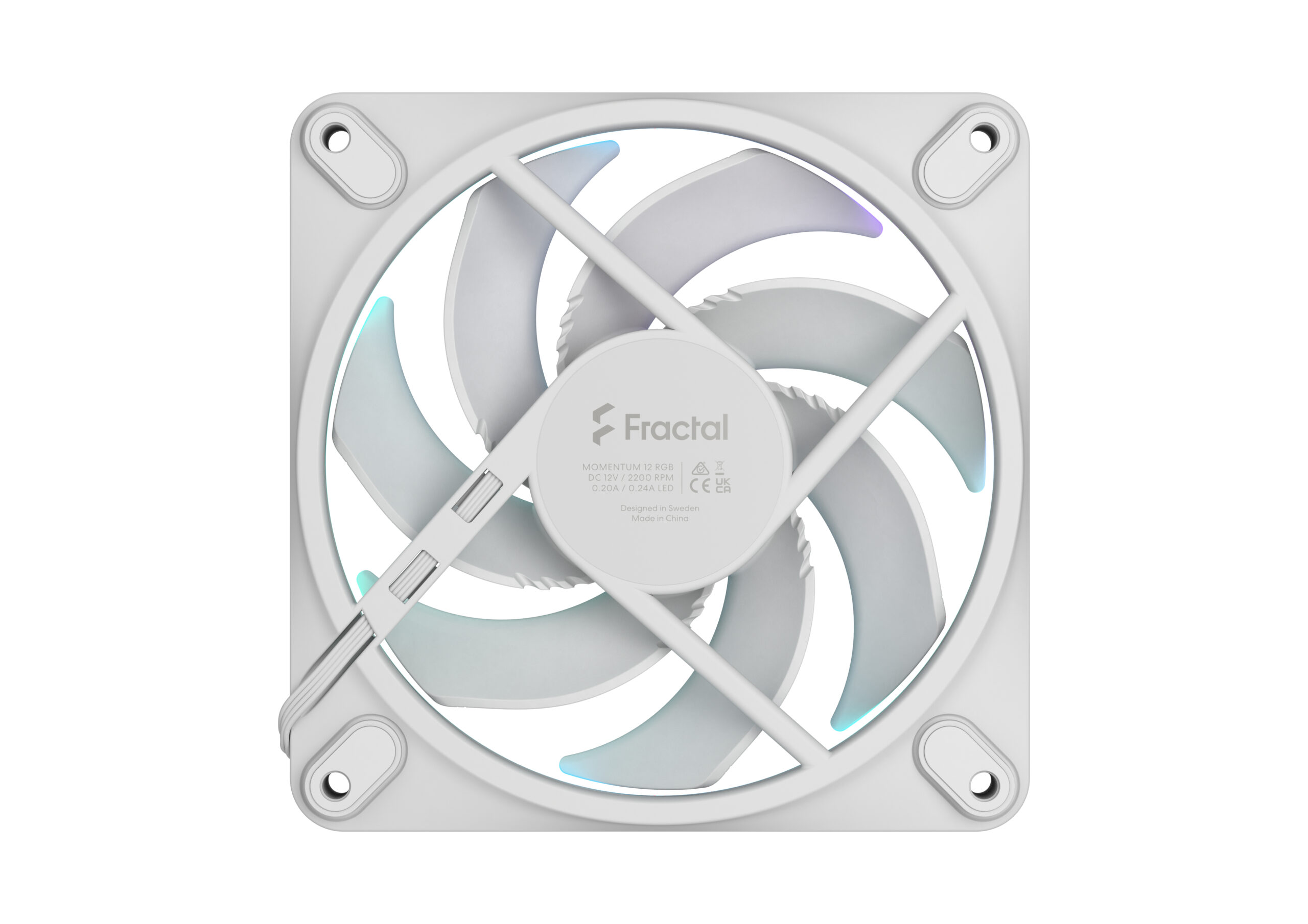Вентилатор Fractal Momentum 12 RGB White 120mm - FD-F-MR1-1202