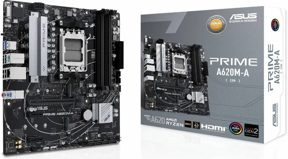 Дънна платка ASUS PRIME A620M-A-CSM DDR5 - 90MB1F10-M0EAY0