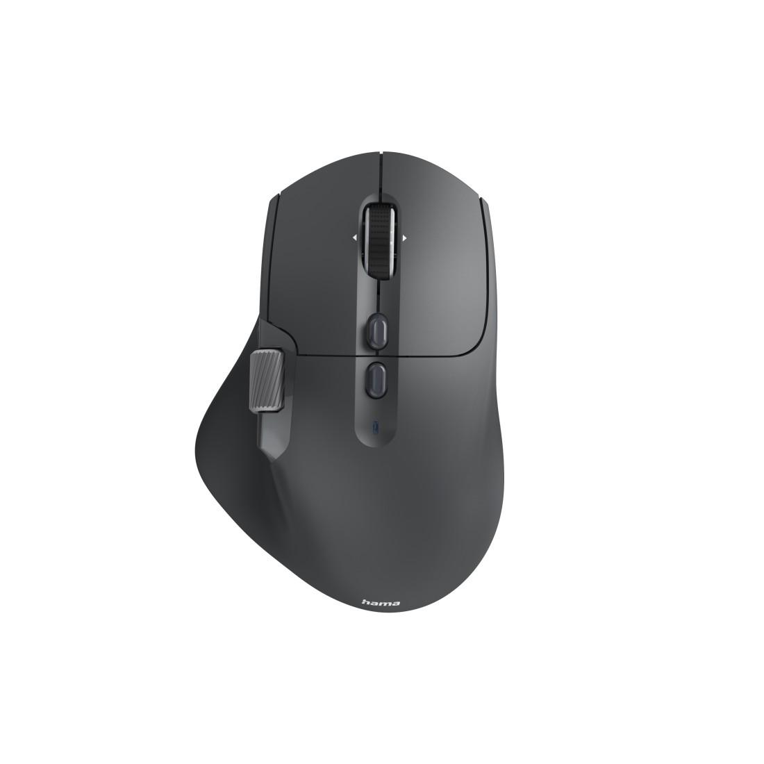 HAMA Maus „WM-900“ multifunktional, ergonomisch, Bluetooth, Batterie, RGB, schwarz