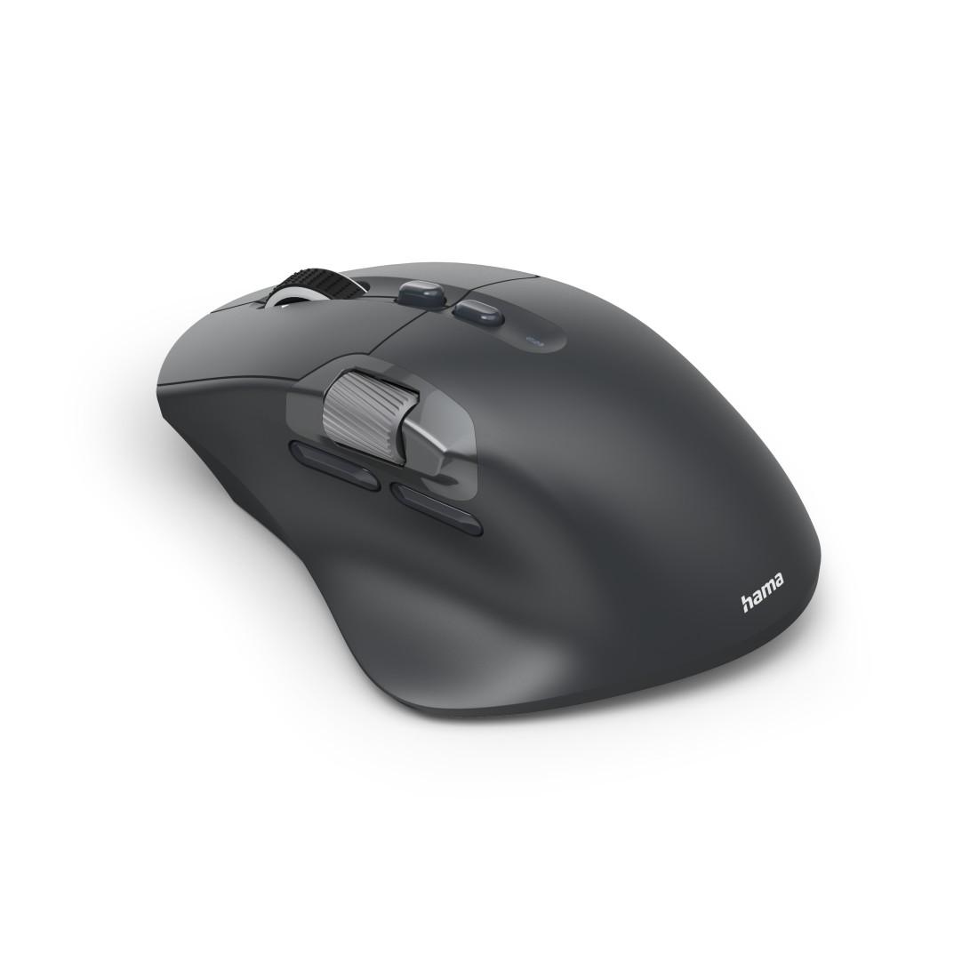 HAMA Maus „WM-900“ multifunktional, ergonomisch, Bluetooth, Batterie, RGB, schwarz