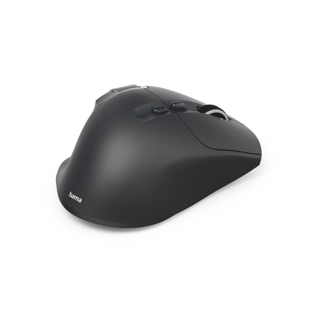 HAMA Maus „WM-900“ multifunktional, ergonomisch, Bluetooth, Batterie, RGB, schwarz