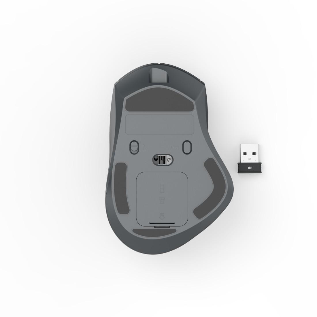 HAMA Maus „WM-900“ multifunktional, ergonomisch, Bluetooth, Batterie, RGB, schwarz