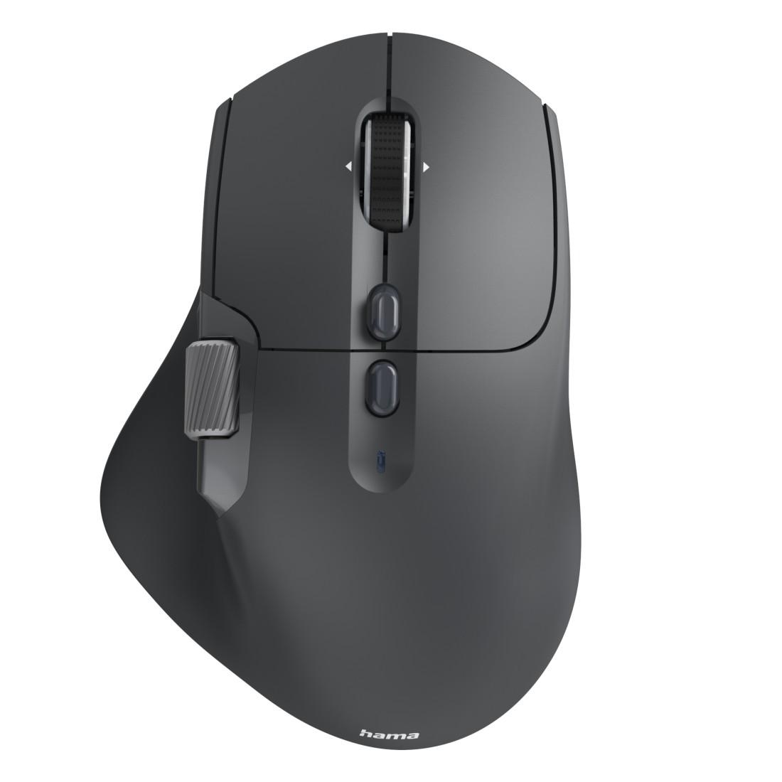 HAMA Maus „WM-900“ multifunktional, ergonomisch, Bluetooth, Batterie, RGB, schwarz