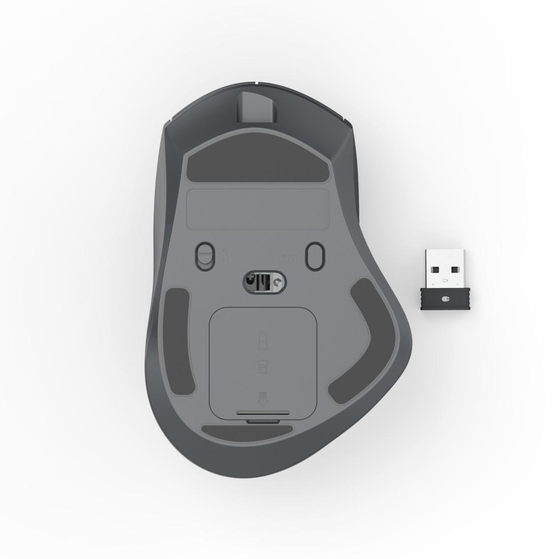 HAMA Maus „WM-900“ multifunktional, ergonomisch, Bluetooth, Batterie, RGB, schwarz