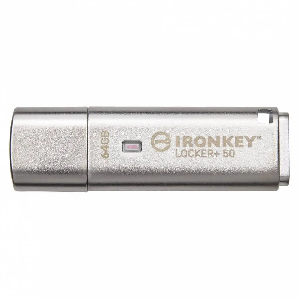 USB drive KINGSTON IronKey Locker+ 50 - 64GB XTS-AES 256-bit