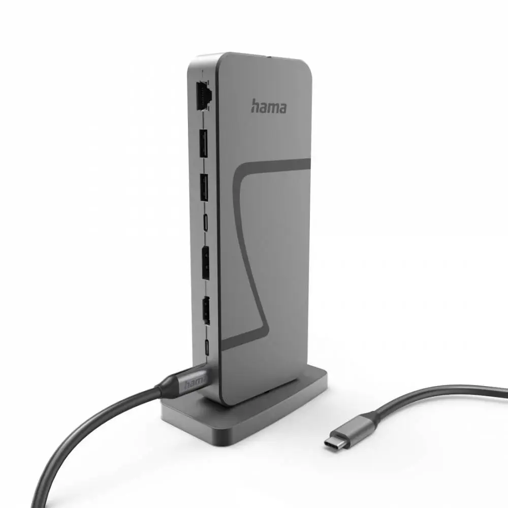 HAMA Docking Station "Connect2Office Speed", USB4, USB-C, PD, 40 Gbit/s, 10 Ports