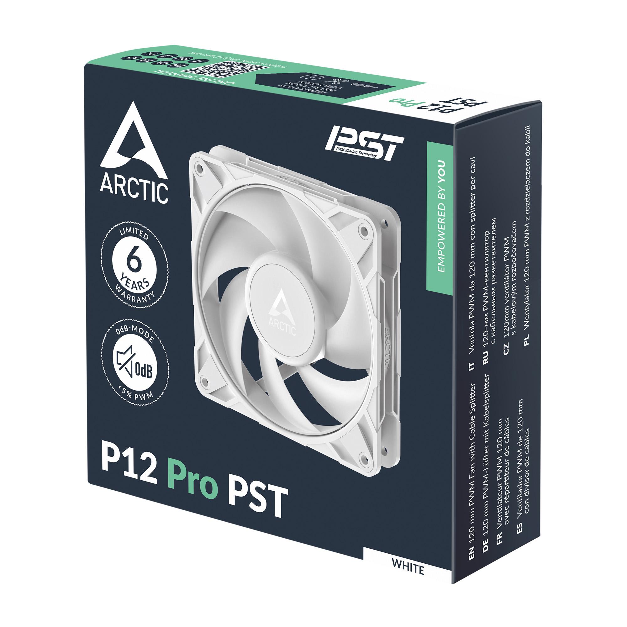 Ventilador ARCTIC P12 Pro PST Blanca - 120mm PWM