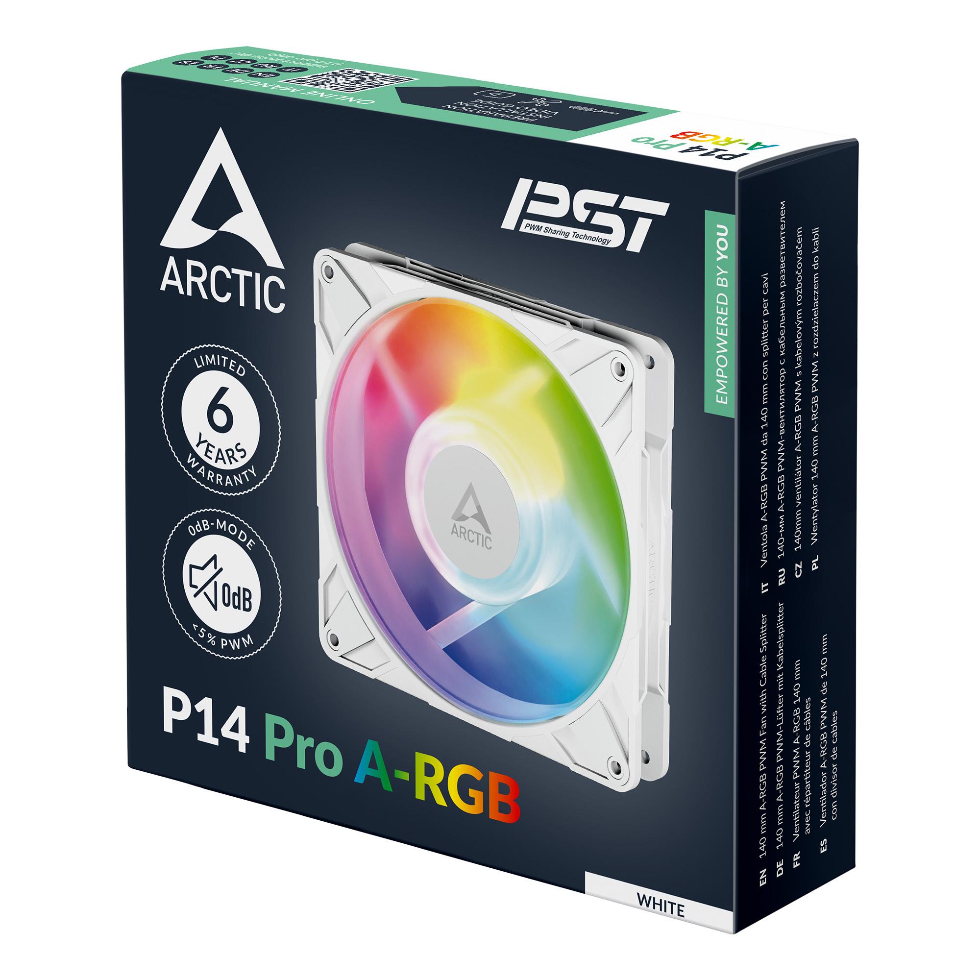 Αεραγωγός ARCTIC P14 Pro Λευκό A-RGB - 140mm PWM