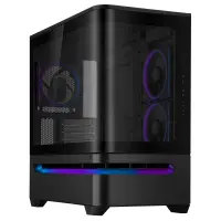 Кутия ASUS Prime AP202 ARGB mATX + 3 ARGB Вентилатора - Black