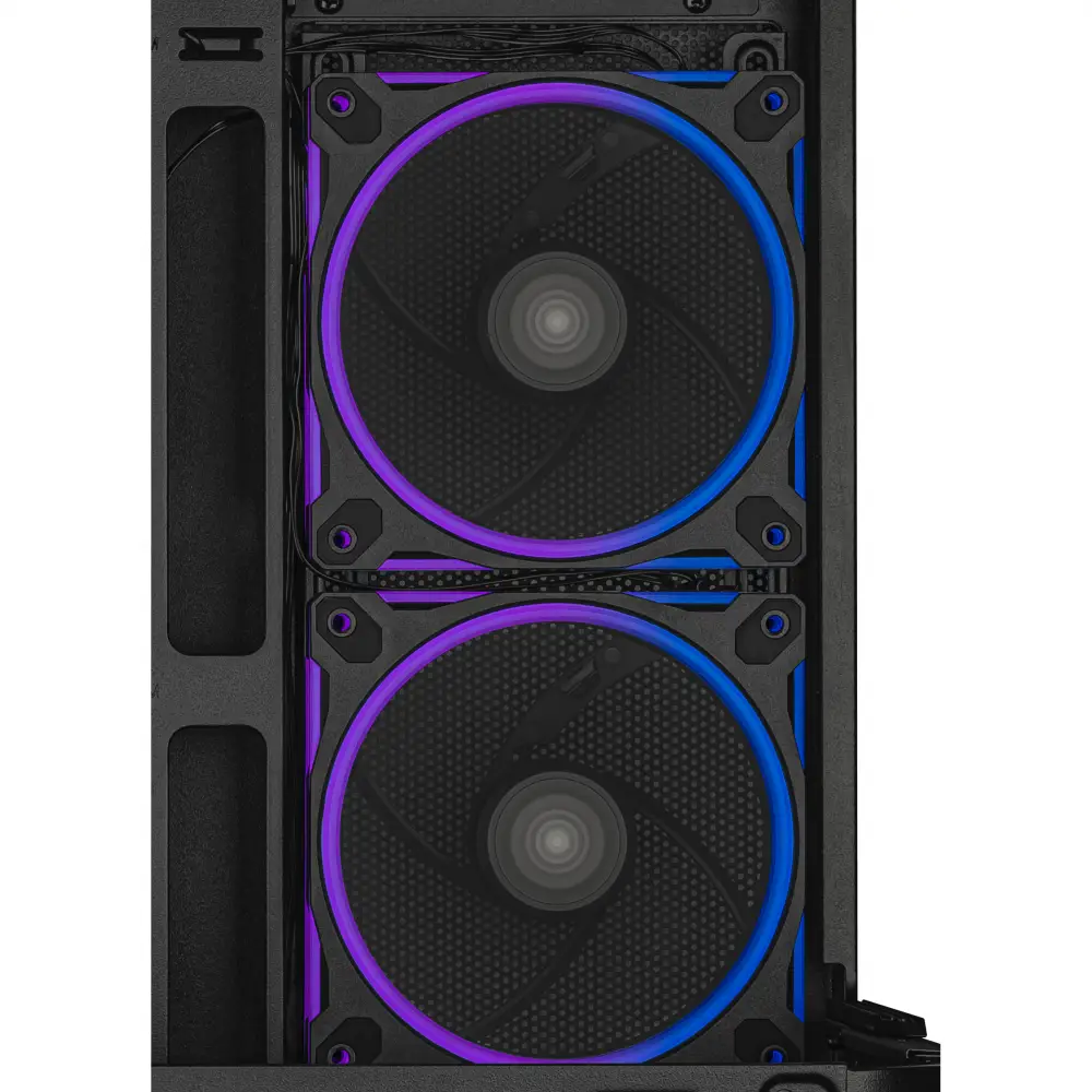 Кутия ASUS Prime AP202 ARGB mATX + 3 ARGB Вентилатора - Black
