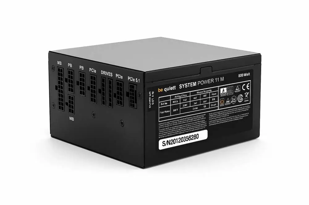 Захранване be quiet! System Power 11 M 850W PSU ATX 3.1 Gold Full-Modular, System Integration Edition, Bulk