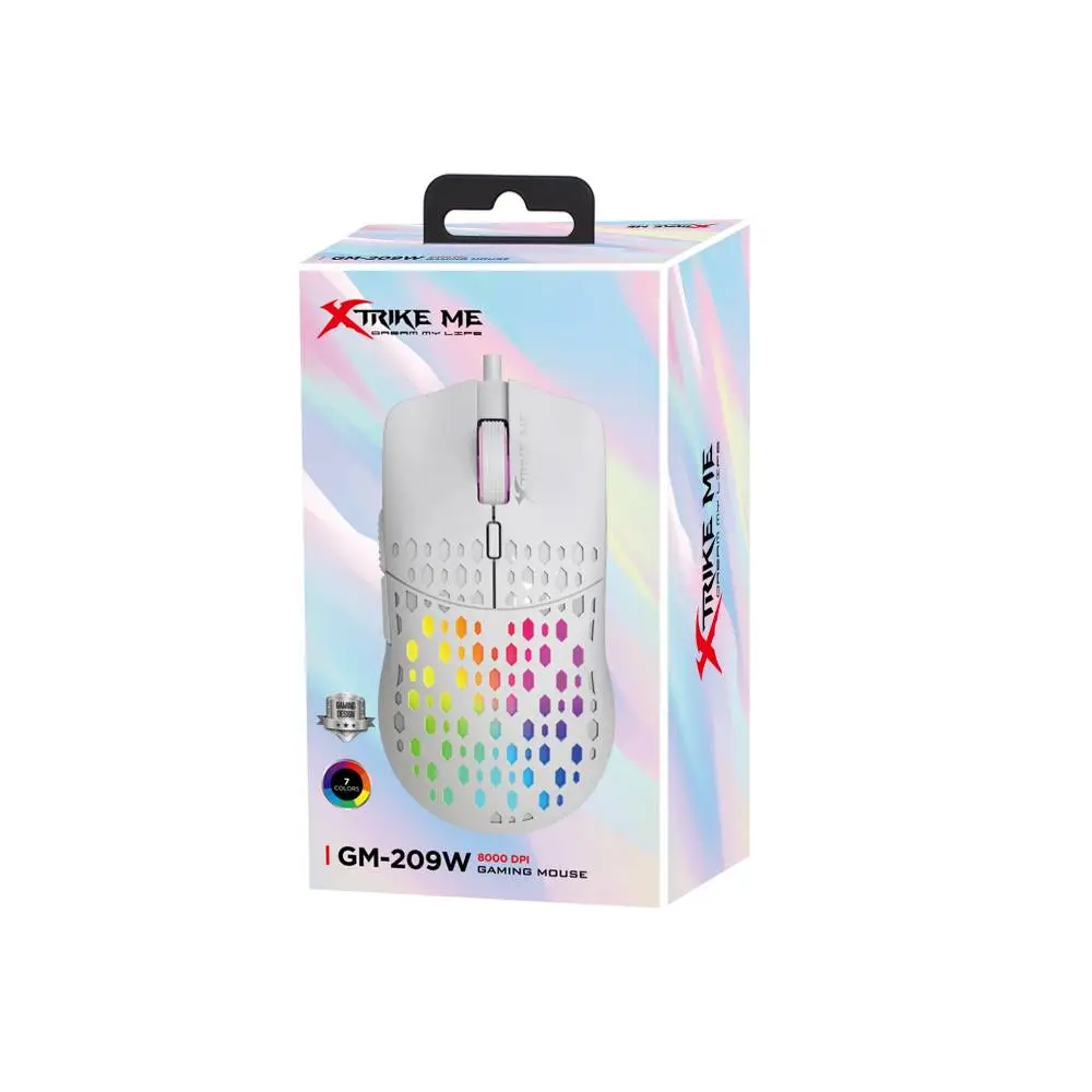 Xtrike ME Геймърска мишка Gaming Mouse GM-209W - White, 8000dpi