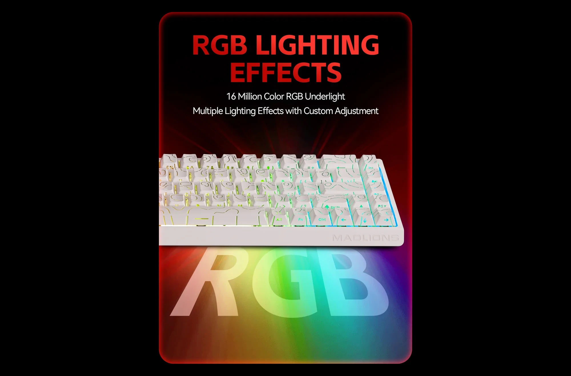 Геймърска клавиатура Madlions MAD 60 PRO - Black, 8K, Gateron Jade Customized [Linear]