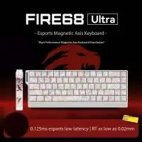 Геймърска клавиатура Madlions FIRE 68 ULTRA - 8K, Gateron Magnetic Jade Switches - White Counto