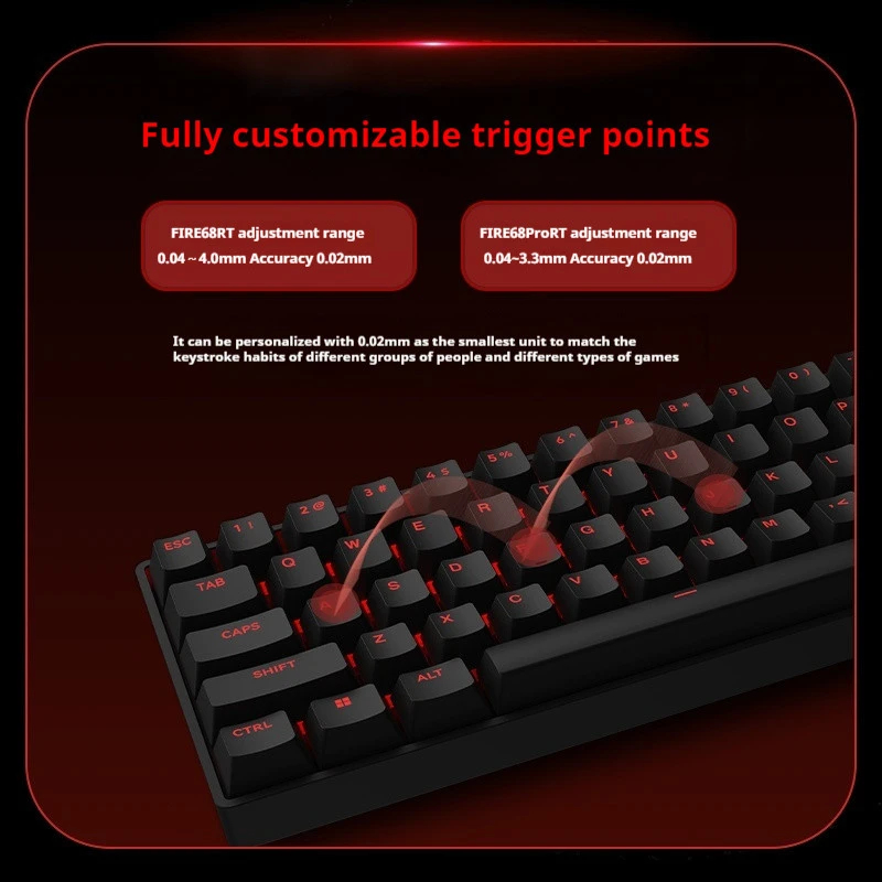Геймърска клавиатура Madlions FIRE 68 ULTRA - 8K, Gateron Magnetic Jade Switches - White Counto