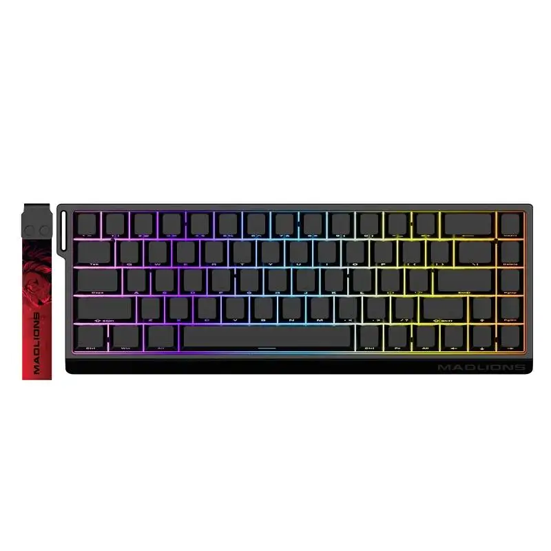 Геймърска клавиатура Madlions MAD 68 PRO - Black, 8K, Sealed Silver Magnetic [Linear]