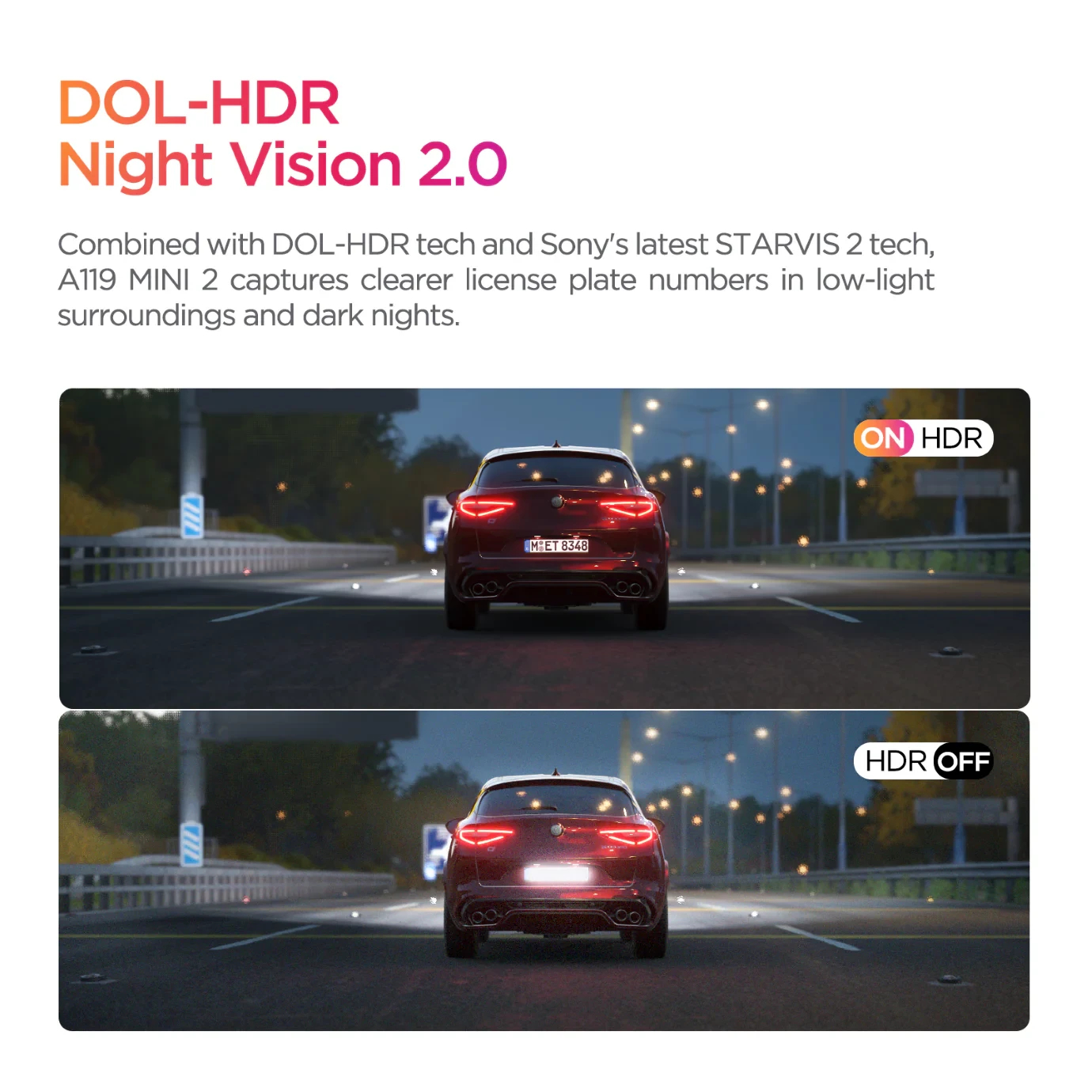 VIOFO Видеорегистратор Dash Cam A119 MINI 2 - GPS Module, 2K HDR, 60 FPS,  Sony STARVIS 2