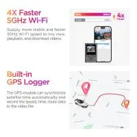 VIOFO Видеорегистратор Dash Cam A119 MINI 2 - GPS Module, 2K HDR, 60 FPS,  Sony STARVIS 2