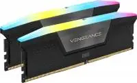 Памет Corsair Vengeance RGB Black 64GB (2x32GB) DDR5 6400MHz CL42 XMP - CMH64GX5M2B6400C42