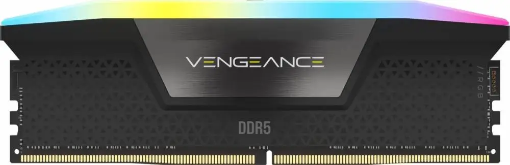 Памет Corsair Vengeance RGB Black 64GB (2x32GB) DDR5 6400MHz CL42 XMP - CMH64GX5M2B6400C42