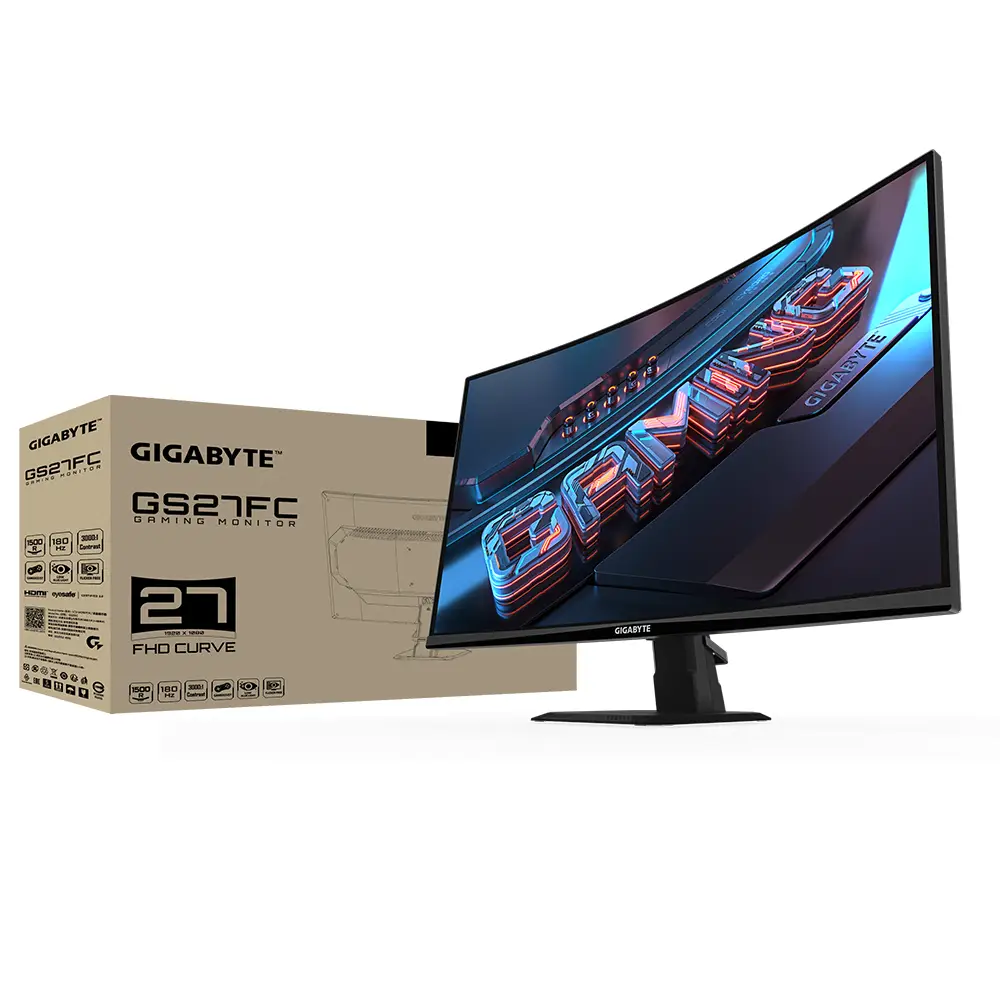 Геймърски Монитор Gigabyte GS27FC, 27" VA 1920x1080, 180Hz, 1ms