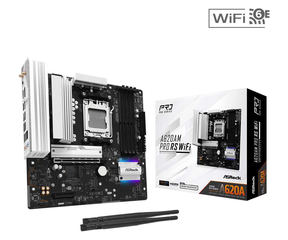 Дънна платка ASRock A620M PRO RS WIFI AM5