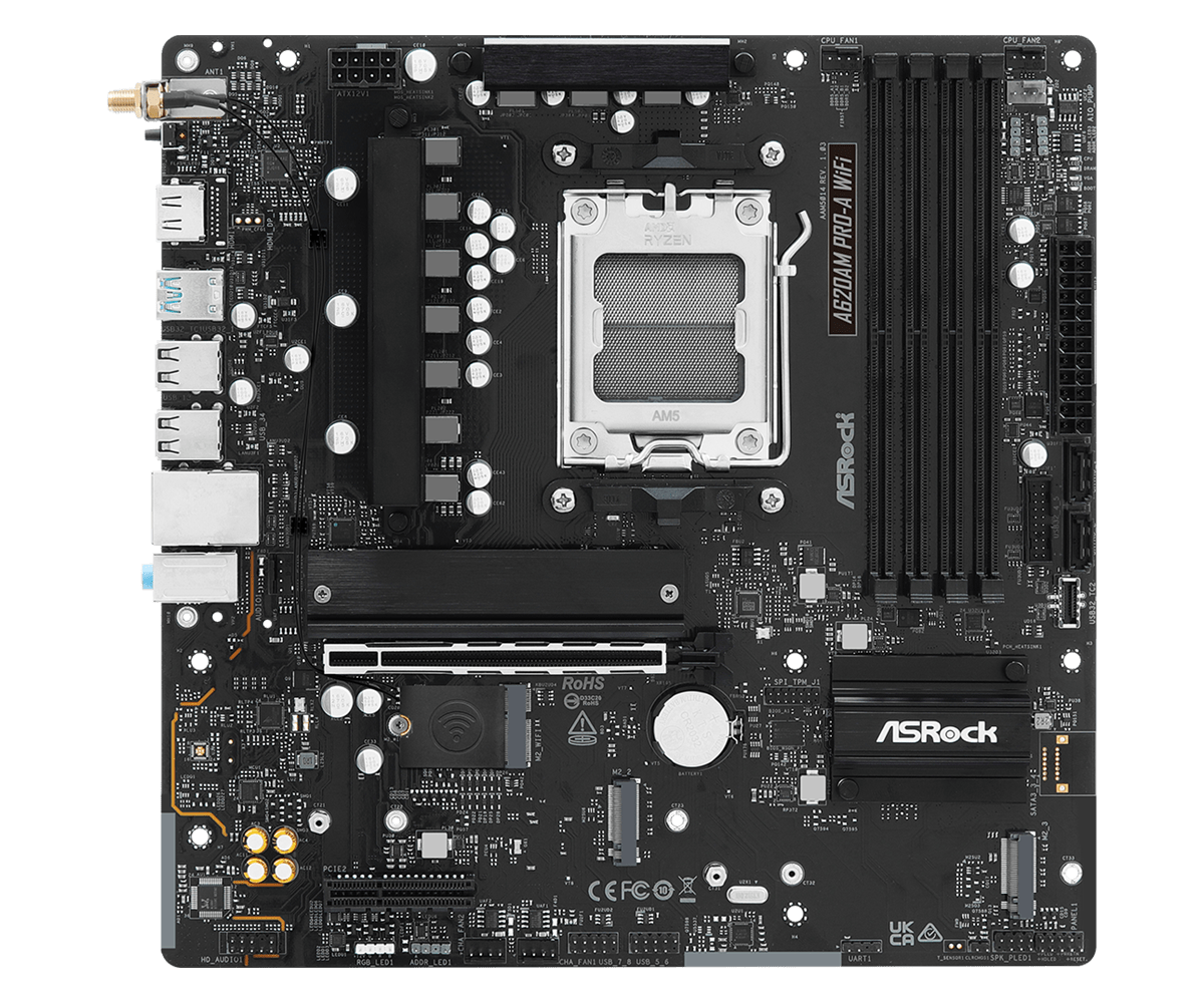 Дънна платка ASRock A620AM PRO-A WIFI AM5