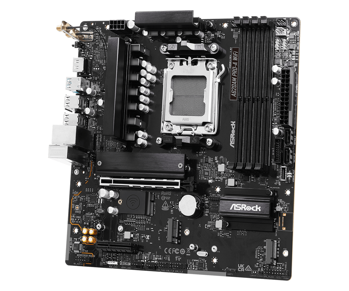 Дънна платка ASRock A620AM PRO-A WIFI AM5