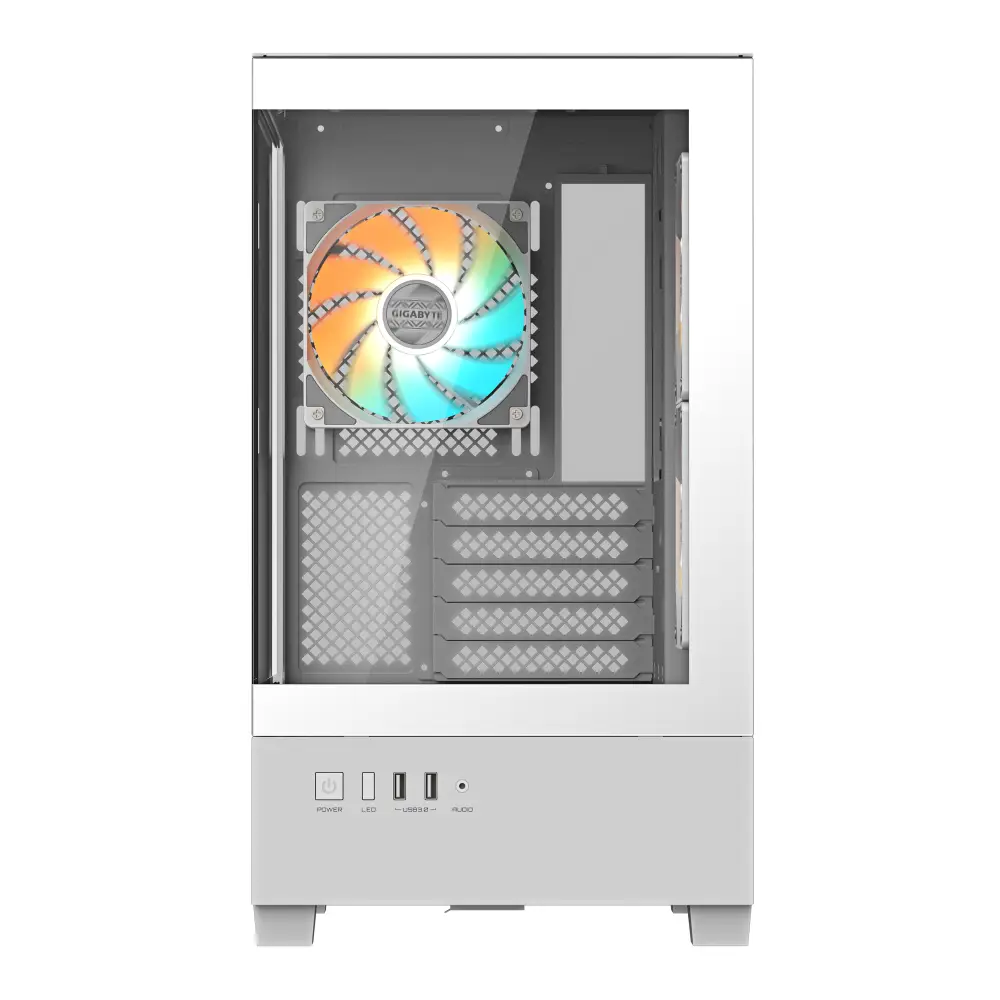GIGABYTE C201 PANORAMIC ICE + 3 ARGB Fans Case