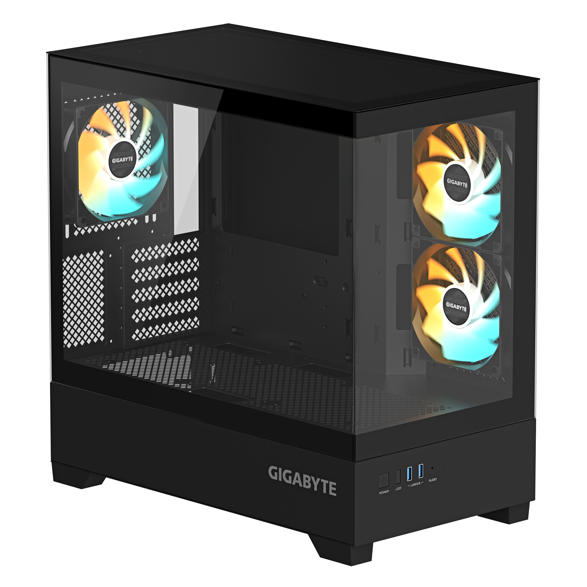 Кутия GIGABYTE C201 PANORAMIC + 3 ARGB Вентилатора