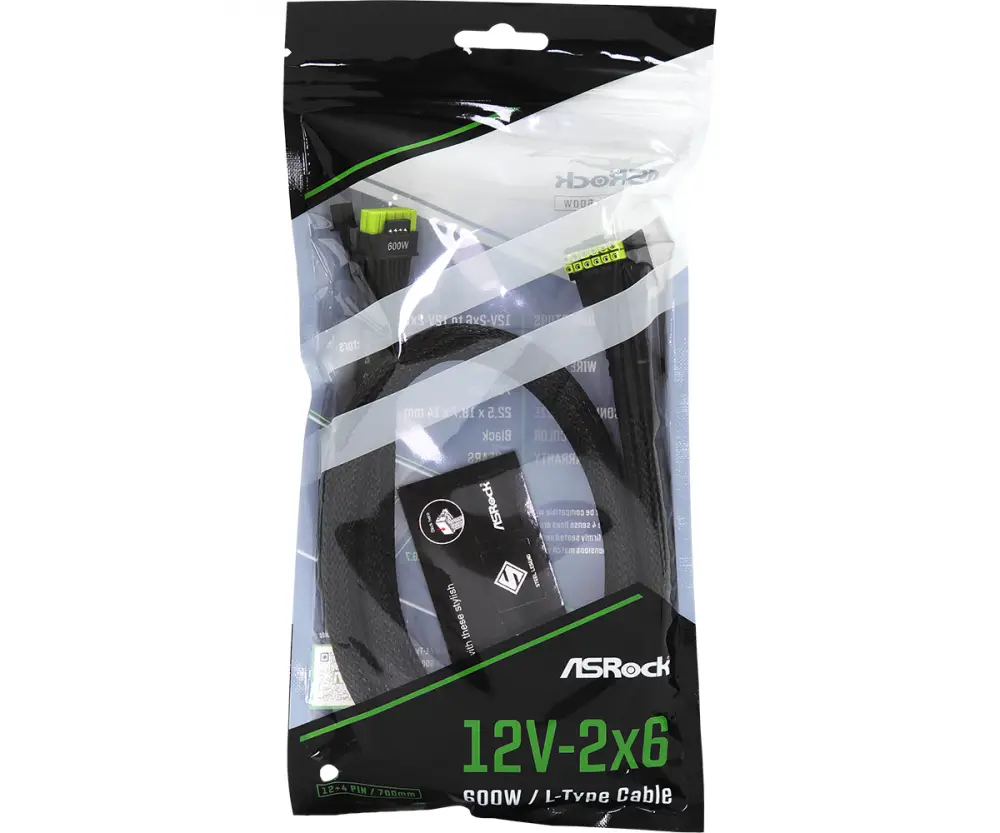 Кабел ASRock 90&deg; 12V-2x6 600W ATX 3.1 and PCIe 5.1
