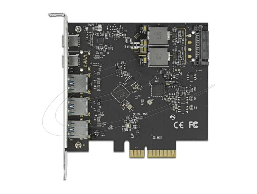 Мрежова карта Delock PCI Express x4 Card to 2 x USB Type-C&trade; + 3 x USB Type-A - SuperSpeed USB 10 Gbps
