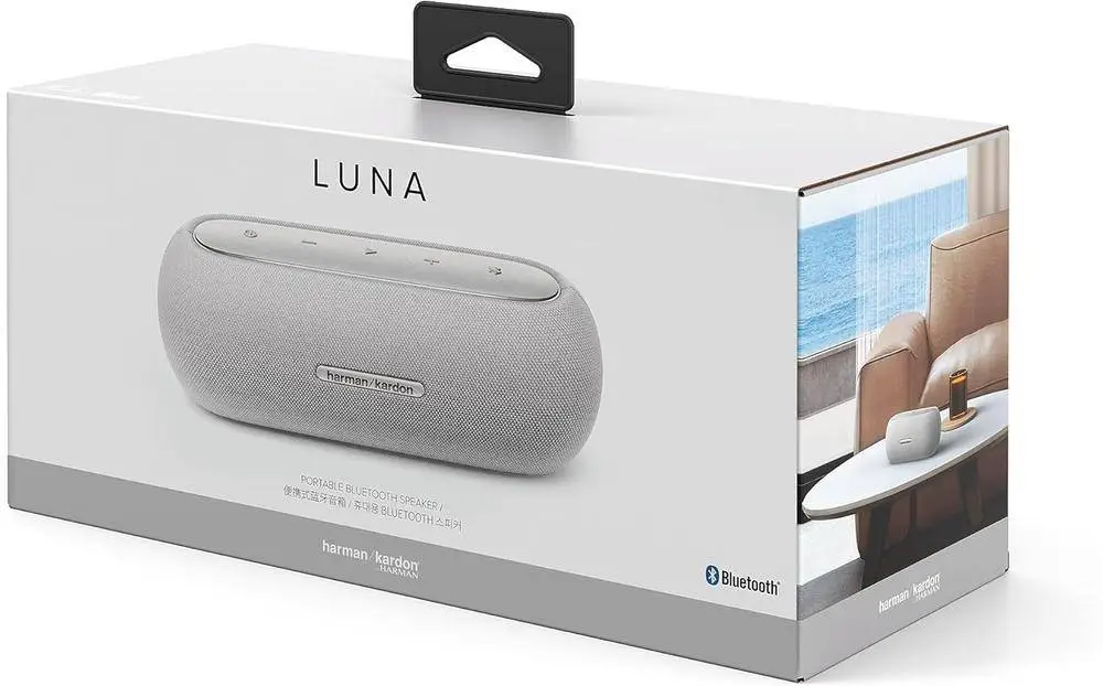 Блутут колонка Harman Kardon LUNA 1x25W RMS + 1x15W RMS, Waterproof, Rechargable battery, Grey