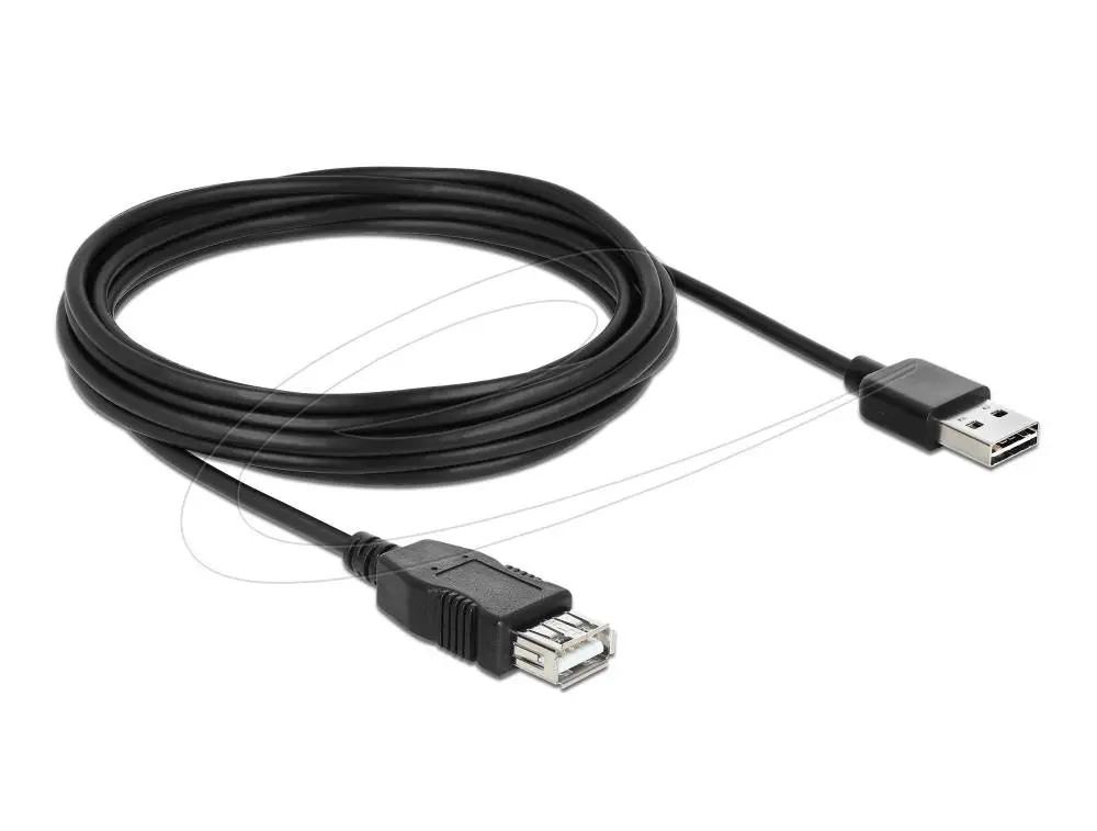 Кабел удължителен USB-A 2.0 мъжко reversible към USB-A 2.0 женско , 5m