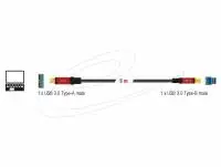 Кабел Delock USB-A 3.0 5Gbps мъжко - USB-B 5Gbps мъжко, 5 м, Premium, Черен